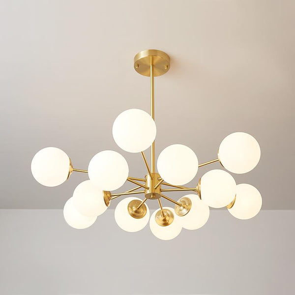 Thehouselights-12-Light Two-tier Sputnik Opal Globe Chandelier-Chandelier--