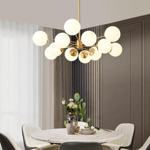 Thehouselights-12-Light Two-tier Sputnik Opal Globe Chandelier-Chandelier--