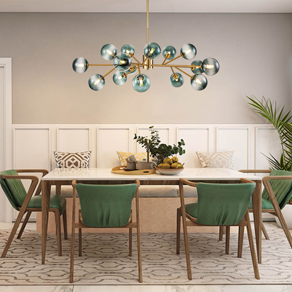 Thehouselights-15-Light Blue Branch Sputnik Chandelier-Chandelier-Gold-