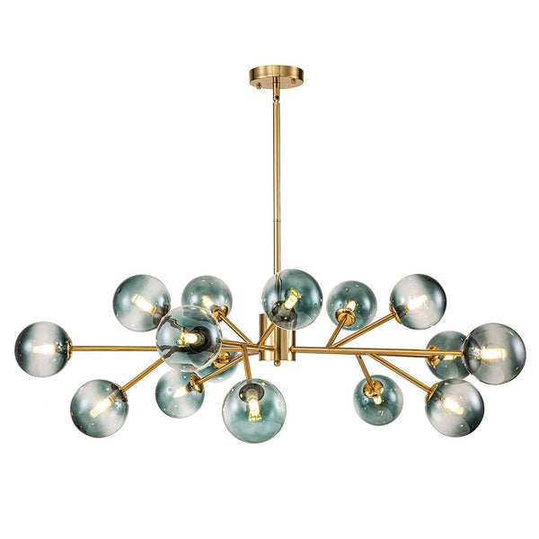 Thehouselights-15-Light Blue Branch Sputnik Chandelier-Chandelier-Gold-
