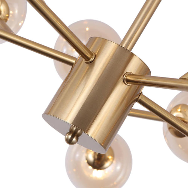 Thehouselights-15-Light Bubble Modern Linear Chandelier-Chandelier-Black-