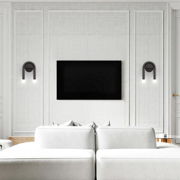 Thehouselights-2-Light Arched Wall Sconce in U Shape-Wall Lights--