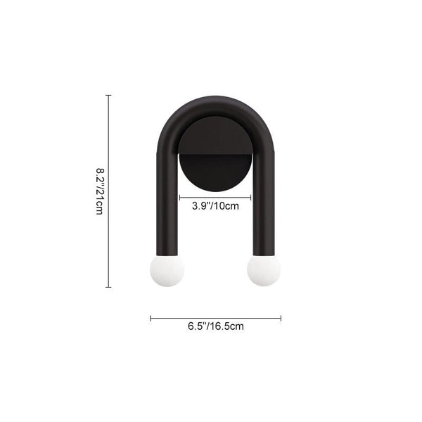 Thehouselights-2-Light Arched Wall Sconce in U Shape-Wall Lights--