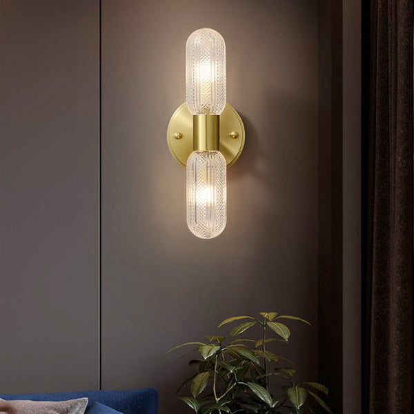 Thehouselights-2-Light Cylinder Wall Sconce Up and Down-Wall Lights--