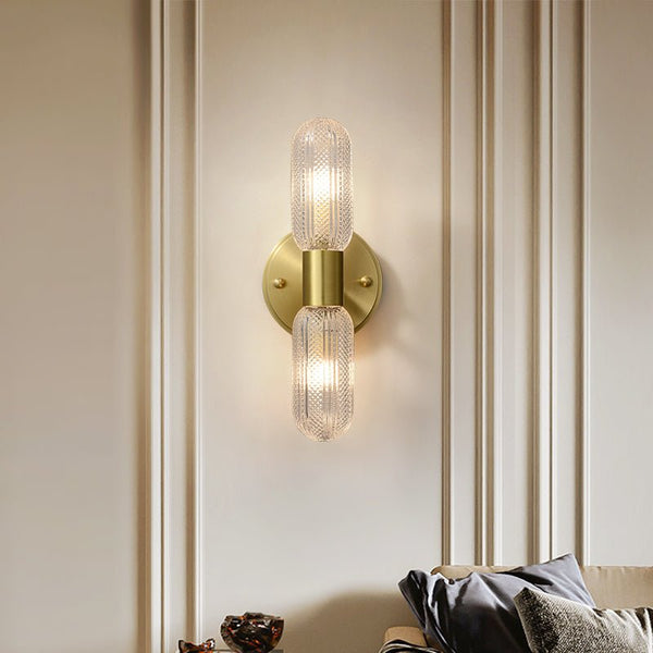 Thehouselights-2-Light Cylinder Wall Sconce Up and Down-Wall Lights--