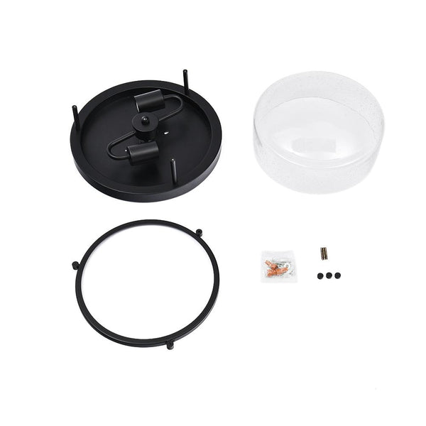 Thehouselights-2-Light Flush Mount with Water-Drop Glass Shade-Flush Mount--