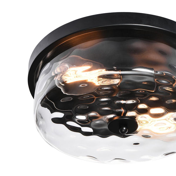 Thehouselights-2 Light Seeded Glass Semi Flush Mount-Flush Mount--