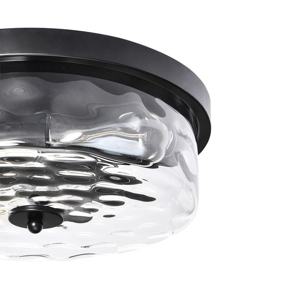 Thehouselights-2 Light Seeded Glass Semi Flush Mount-Flush Mount--