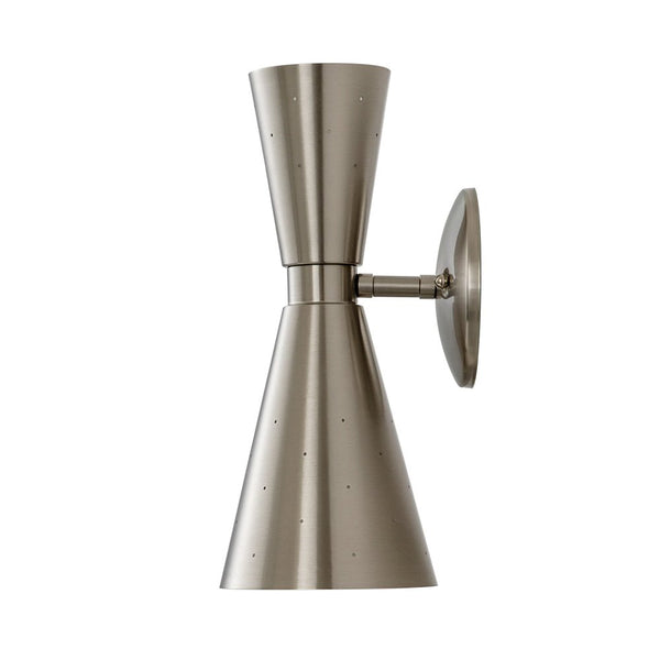 Thehouselights-2-Light Starry Hourglass Wall Sconce-Wall Lights-Nickel-