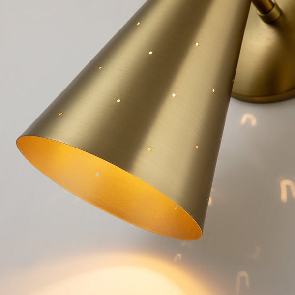 Thehouselights-2-Light Starry Hourglass Wall Sconce-Wall Lights-Nickel-