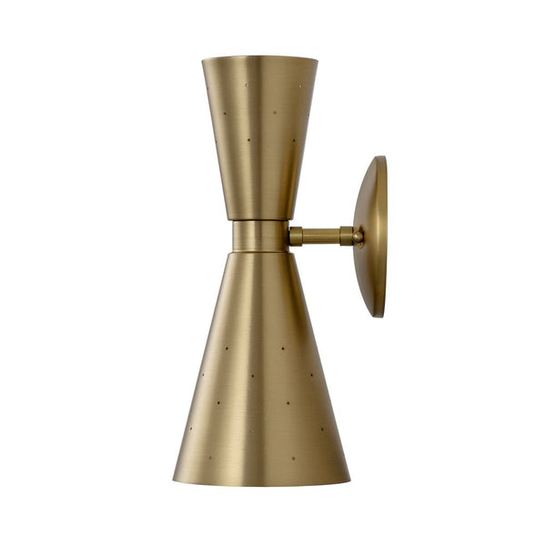 Thehouselights-2-Light Starry Hourglass Wall Sconce-Wall Lights-Nickel-