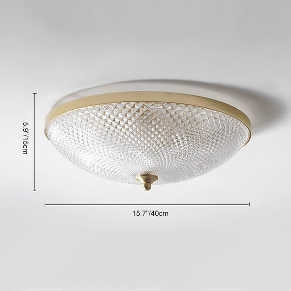 Thehouselights-3-Light Glass Bowl Flush Mount Ceiling Light-Ceiling Light--