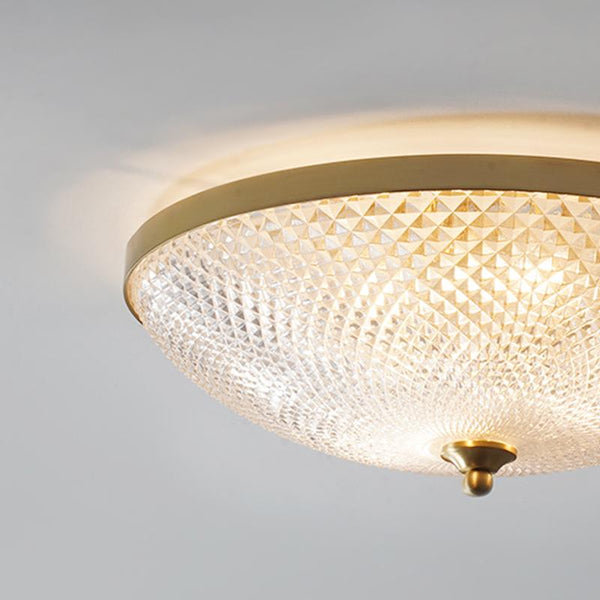 Thehouselights-3-Light Glass Bowl Flush Mount Ceiling Light-Ceiling Light--