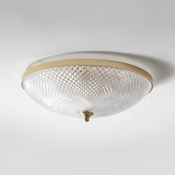 Thehouselights-3-Light Glass Bowl Flush Mount Ceiling Light-Ceiling Light--