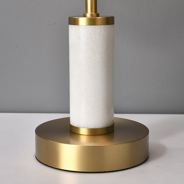Thehouselights-3 Light Glass Globe Table Lamp Marble Base-Table Lamp--