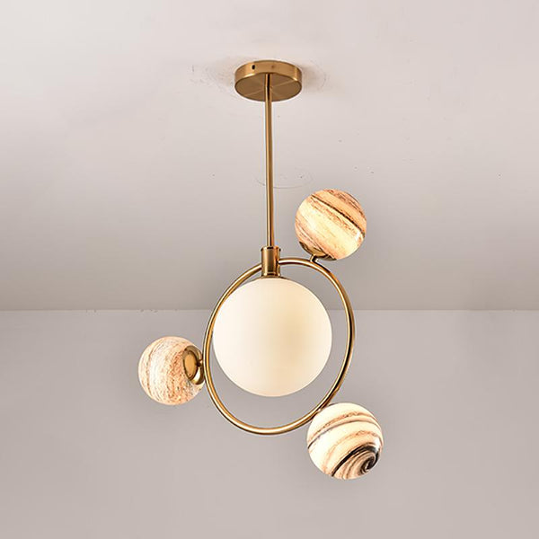 Thehouselights-4 Light Glass Globe Bubble Pendant Light-Pendant--