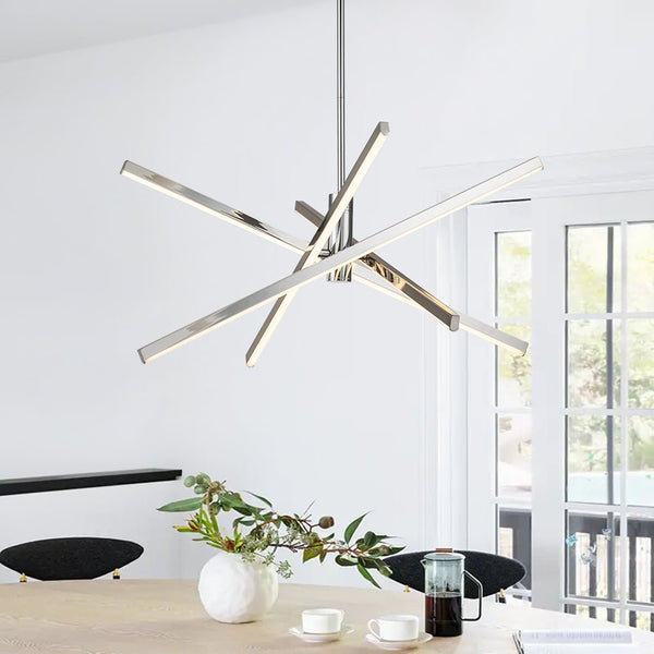 Thehouselights-4-Light LED Sputnik Chandelier-Chandelier-Chrome-