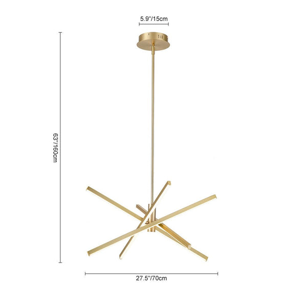 Thehouselights-4-Light LED Sputnik Chandelier-Chandelier-Chrome-