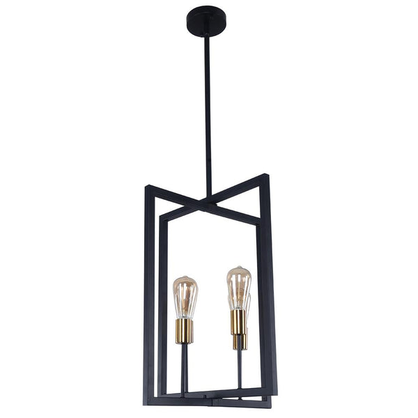 Thehouselights-4-Light Square Geometric Pendant Light-Pendant Light--