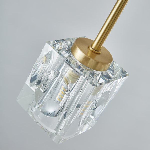 Thehouselights-5-Light Crystal Shade Linear Ceiling Light-Ceiling Light--