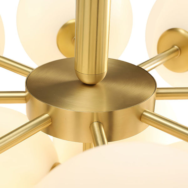 Thehouselights-5/13 Light Opal Glass Bubble Grape Brass Chandelier-Chandelier-5Lt-