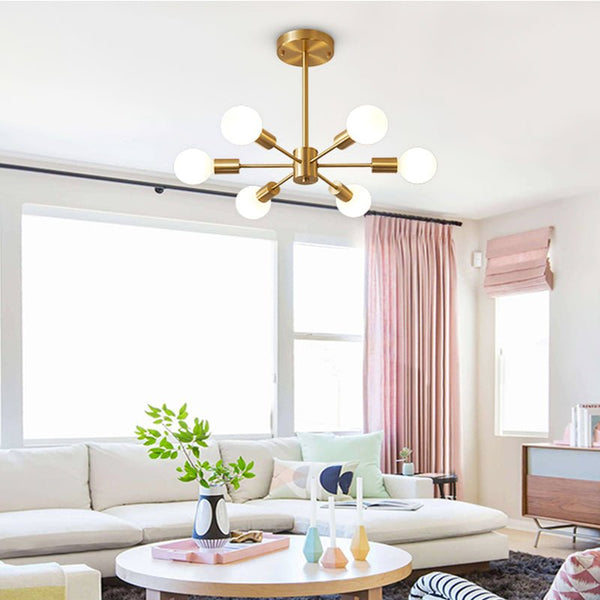 Thehouselights-6-Light Large Sputnik Chandelier-Chandelier--