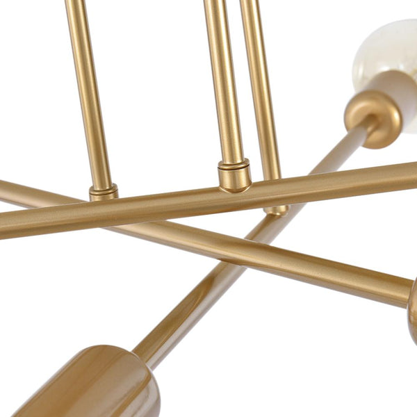 Thehouselights-6-Light Semi Sputnik Lighting-Flush Mount--