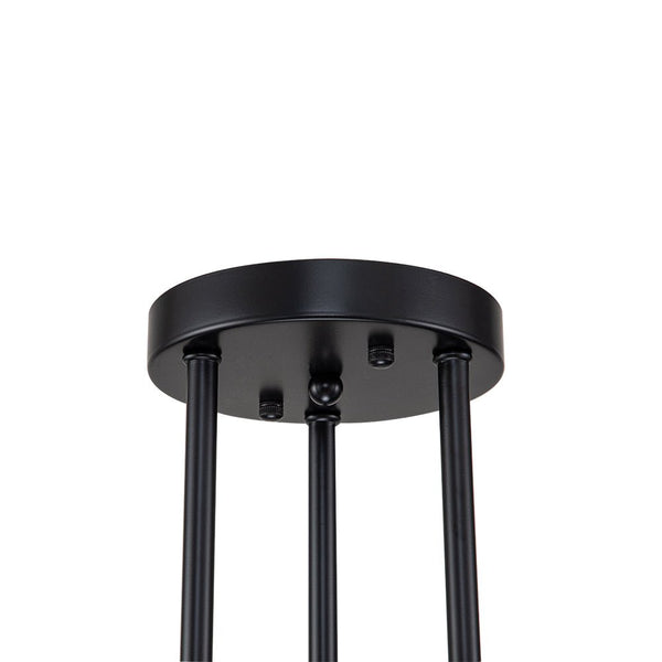 Thehouselights-6/8 Light Black Sputnik Semi Flush Mount-Ceiling Light-8-Light-