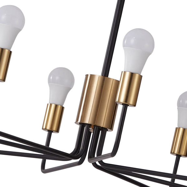 Thehouselights-8 Light Modern Sputnik Island Chandelier in Candle Shape-Chandelier--