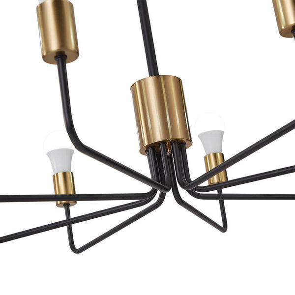 Thehouselights-8 Light Modern Sputnik Island Chandelier in Candle Shape-Chandelier--