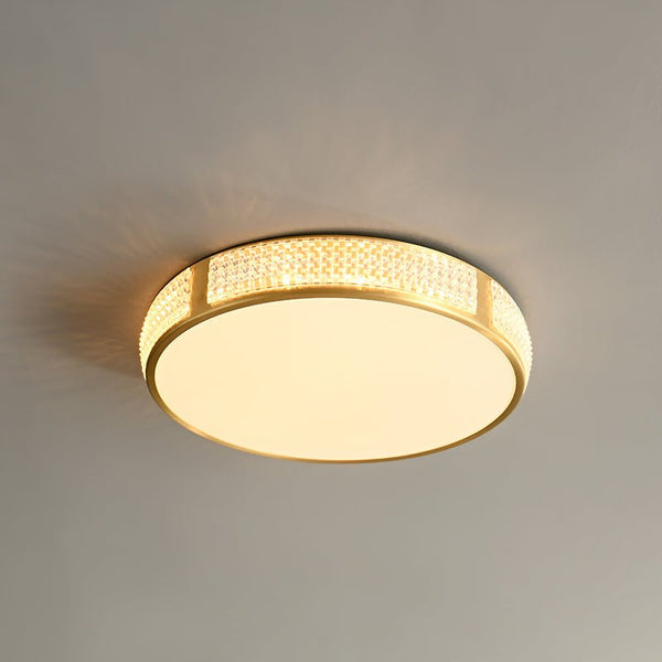 Thehouselights-Acrylic LED Gold Flush Mount Ceiling Lights-Ceiling Light--