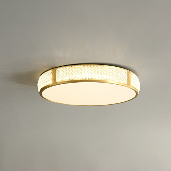 Thehouselights-Acrylic LED Gold Flush Mount Ceiling Lights-Ceiling Light--