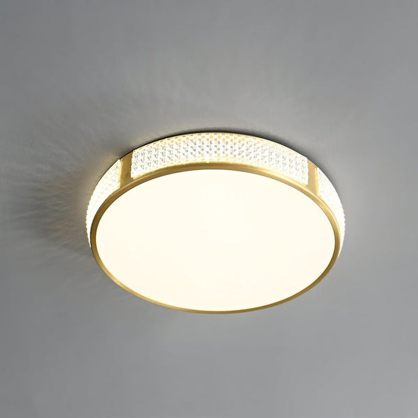 Thehouselights-Acrylic LED Gold Flush Mount Ceiling Lights-Ceiling Light--