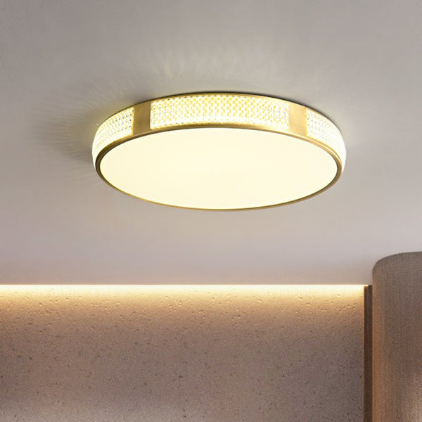 Thehouselights-Acrylic LED Gold Flush Mount Ceiling Lights-Ceiling Light--
