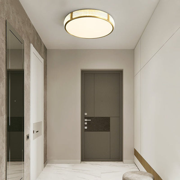 Thehouselights-Acrylic LED Gold Flush Mount Ceiling Lights-Ceiling Light--