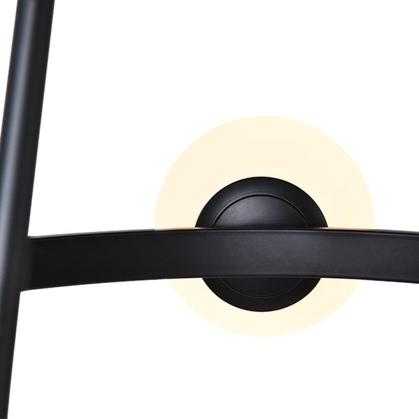 Thehouselights-Adjustable Milk Glass Globes Black Chandelier-Chandelier--