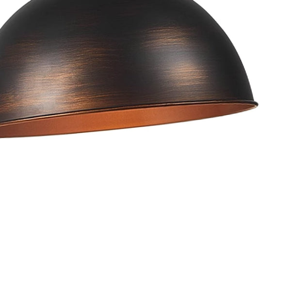 Thehouselights-Antique Brass/Brown Dome Pendant Lighting-Pendant-Antique Brown-