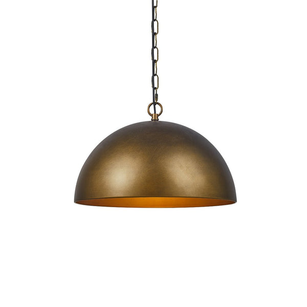 Thehouselights-Antique Brass/Brown Dome Pendant Lighting-Pendant-Antique Brown-