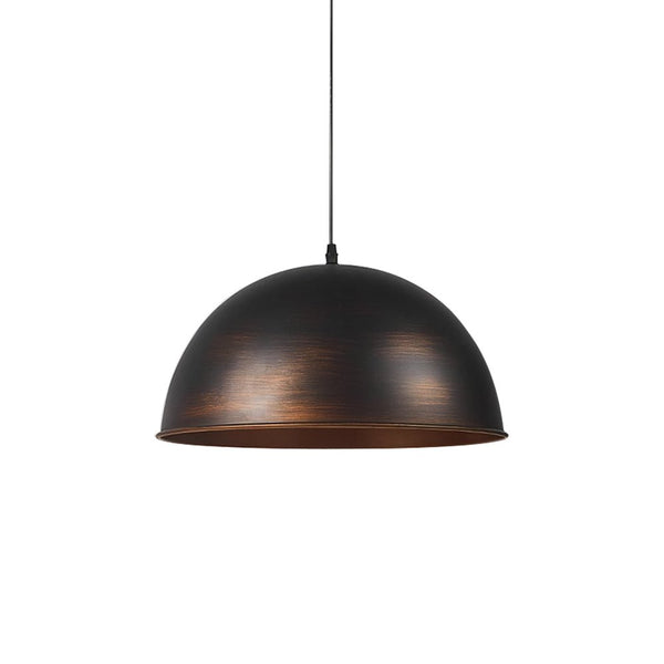 Thehouselights-Antique Brass/Brown Dome Pendant Lighting-Pendant-Antique Brown-
