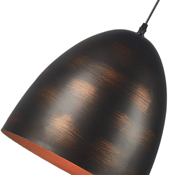 Thehouselights-Antique Brass/Brown Egg Shaped Pendant Lighting-Pendant-Antique Brown-