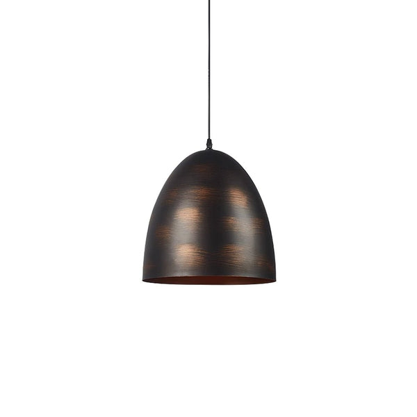 Thehouselights-Antique Brass/Brown Egg Shaped Pendant Lighting-Pendant-Antique Brown-