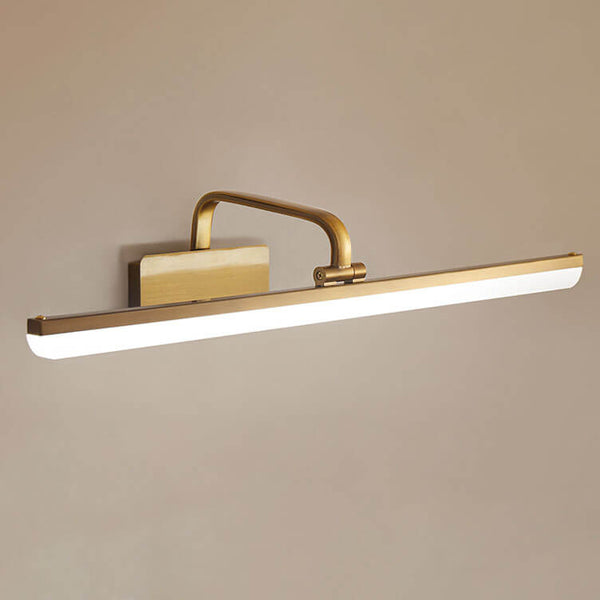 Thehouselights-Armed LED Bathroom Vanity Light Wall Sconce in Satin Gold-Wall Lights-42CM-Warm White
