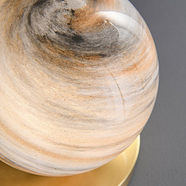 Thehouselights-Ball Table Lamp with Marble Glass Globe Shade-Table Lamp--