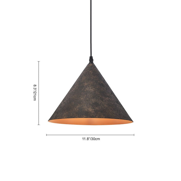 Thehouselights-Black Carbon Steel Cone Pendant Light-Pendant-Cone-
