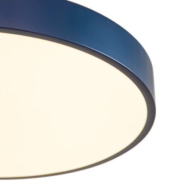 Thehouselights-Blue LED Acrylic Drum Semi Flush Mount Ceiling Light-Ceiling Light--