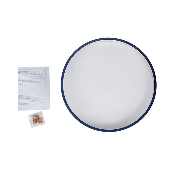 Thehouselights-Blue LED Acrylic Drum Semi Flush Mount Ceiling Light-Ceiling Light--