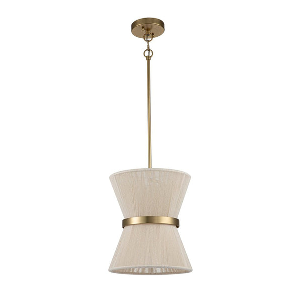 Thehouselights-Boho Woven Rope Fabric Hourglass Chandelier Tapered Drum Pendant Light-Pendant-8-Light-
