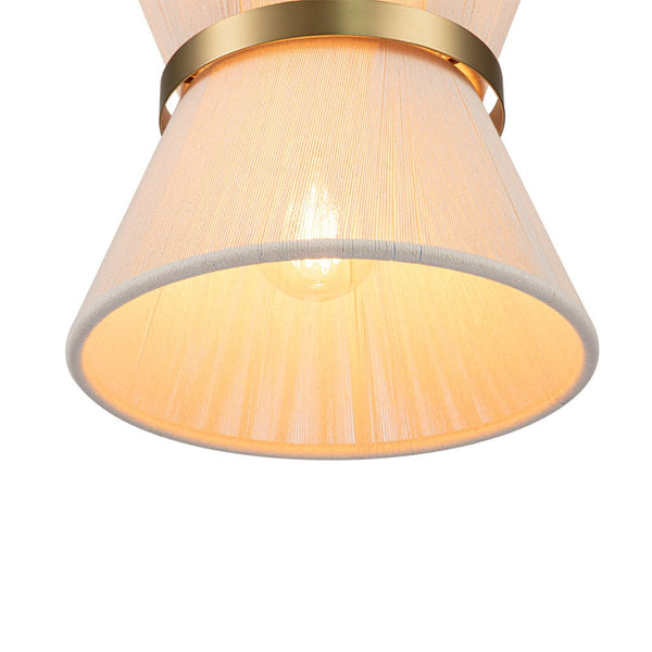 Thehouselights-Boho Woven Rope Fabric Hourglass Chandelier Tapered Drum Pendant Light-Pendant-8-Light-