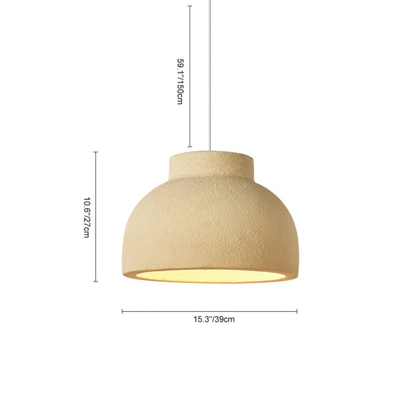 Thehouselights-Bowl-Shaped Wabi-Sabi Pendant Lighting-Pendant-Green-39 cm.