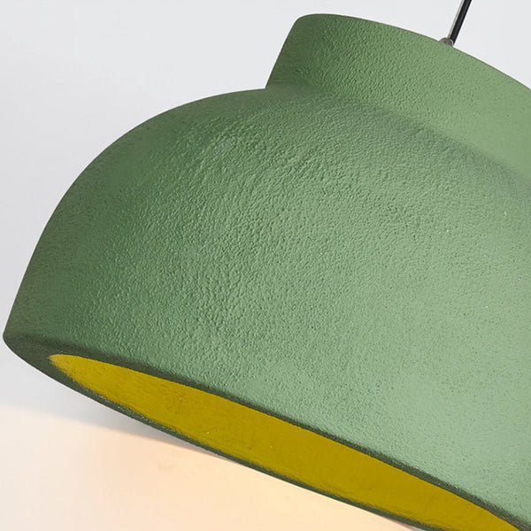 Thehouselights-Bowl-Shaped Wabi-Sabi Pendant Lighting-Pendant-Green-39 cm.